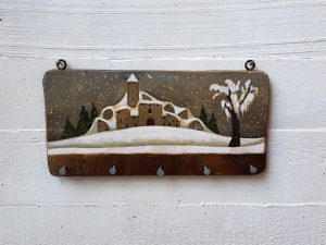 Appendino borgo con casette medievali invernale
