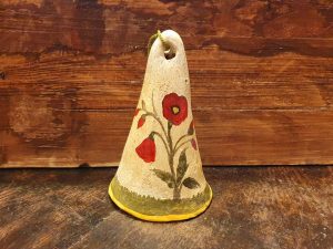 Campana con papaveri 19x12 cm