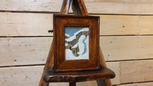 Quadro Ovindoli sotto la neve CON CORNICE