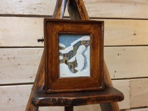 Quadro Ovindoli sotto la neve SENZA CORNICE