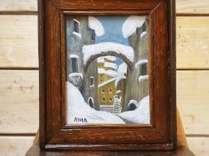 Quadro "Via dell'Arco nel borgo di Ovindoli" SENZA CORNICE