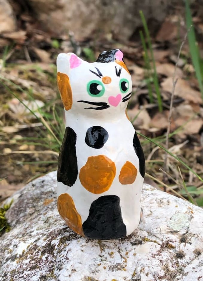 Gattino di ceramica calico